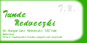 tunde medveczki business card